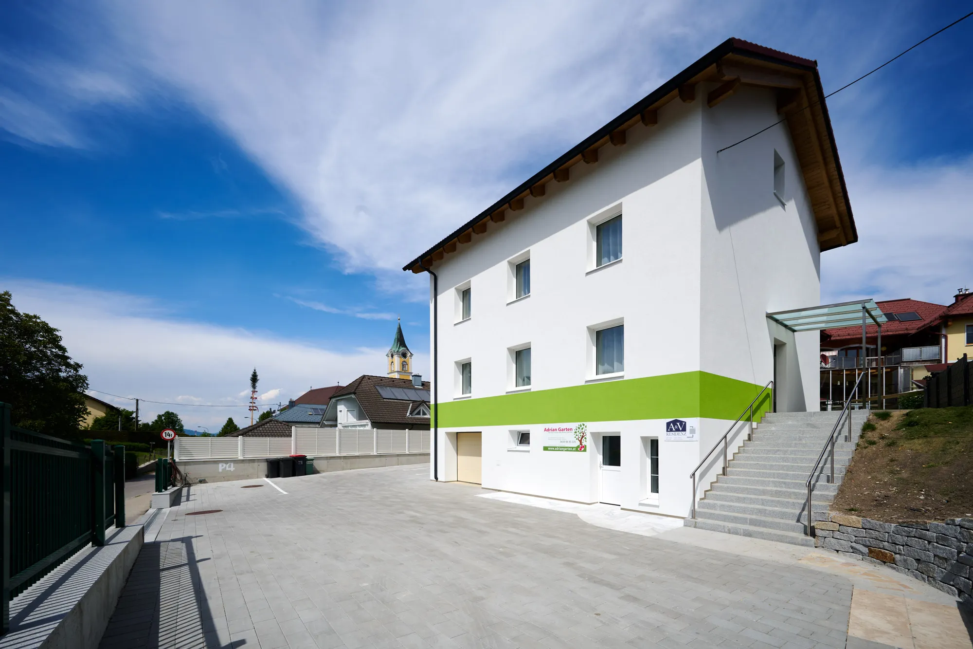 Hofansicht der A&V Residenz in Linz-Land